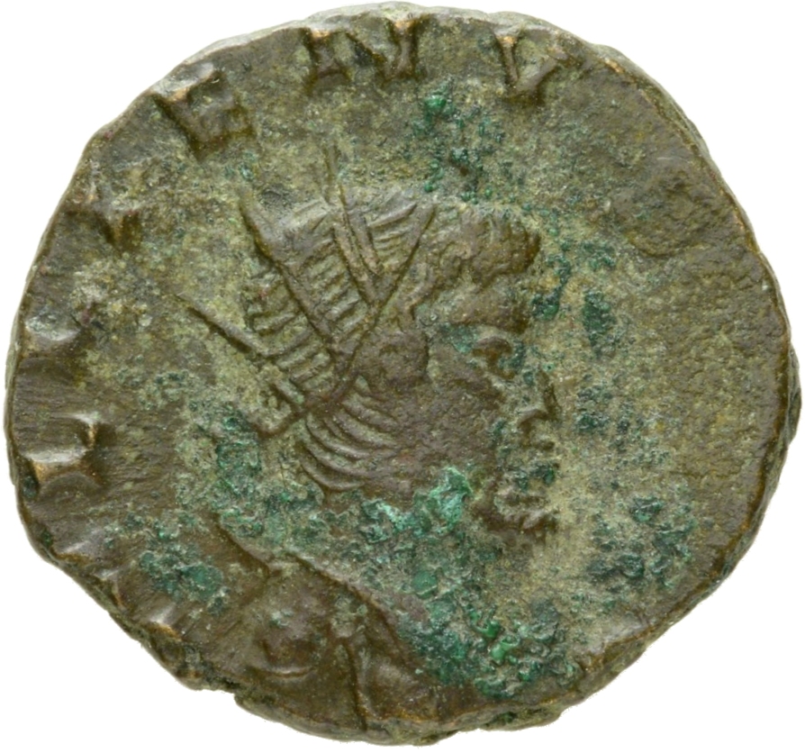 RIC V Gallienus 181k Gallienus obverse, Head of Gallienus, radiate, right