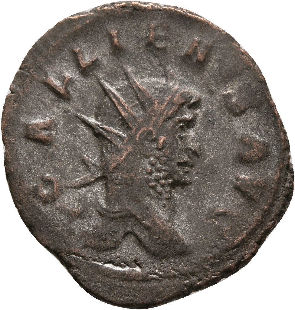 RIC V Gallienus 185 Gallienus obverse, Head of Gallienus, radiate, right