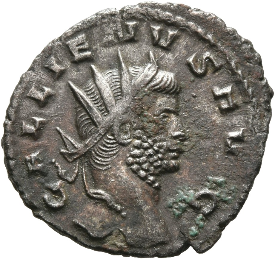 RIC V Gallienus 194Ak: Subtype 1 Gallienus obverse, Head of Gallienus, radiate, right