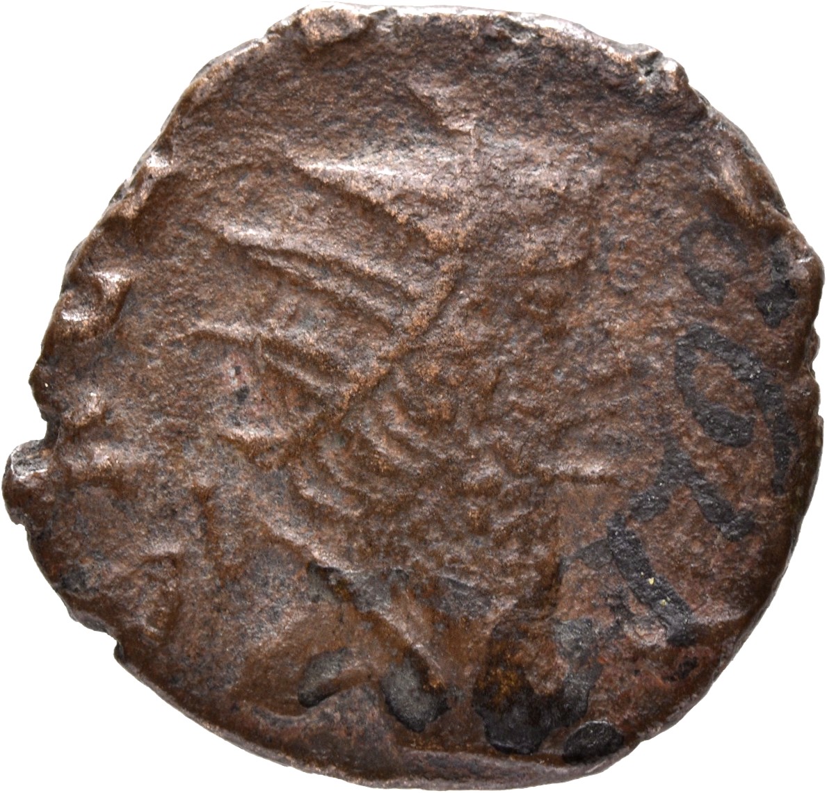 RIC V Gallienus 206 Gallienus obverse, Kopf des Gallienus mit Strahlenkrone n.r.