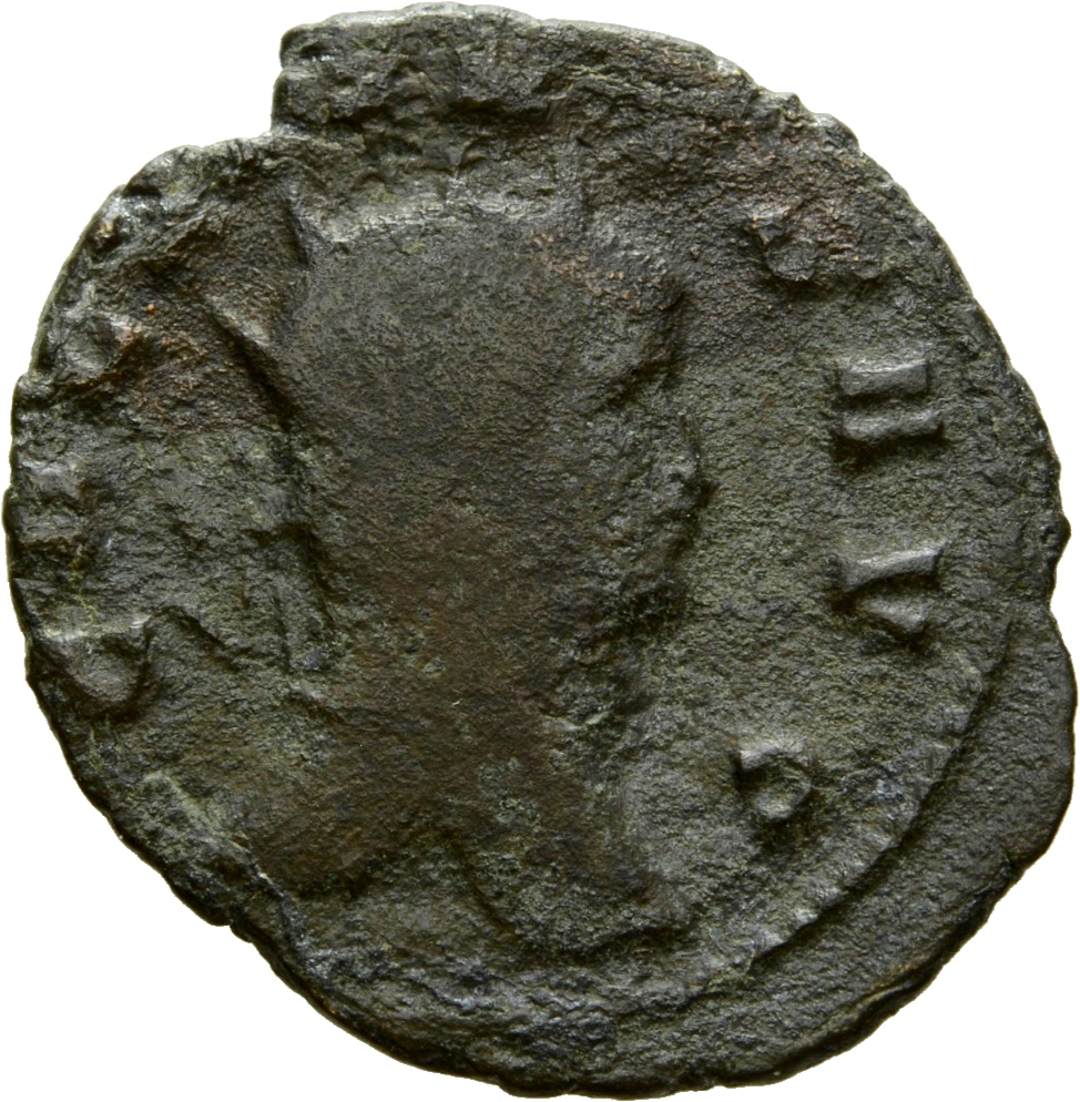 Gallienus obverse — Head of Gallienus, radiate, right
