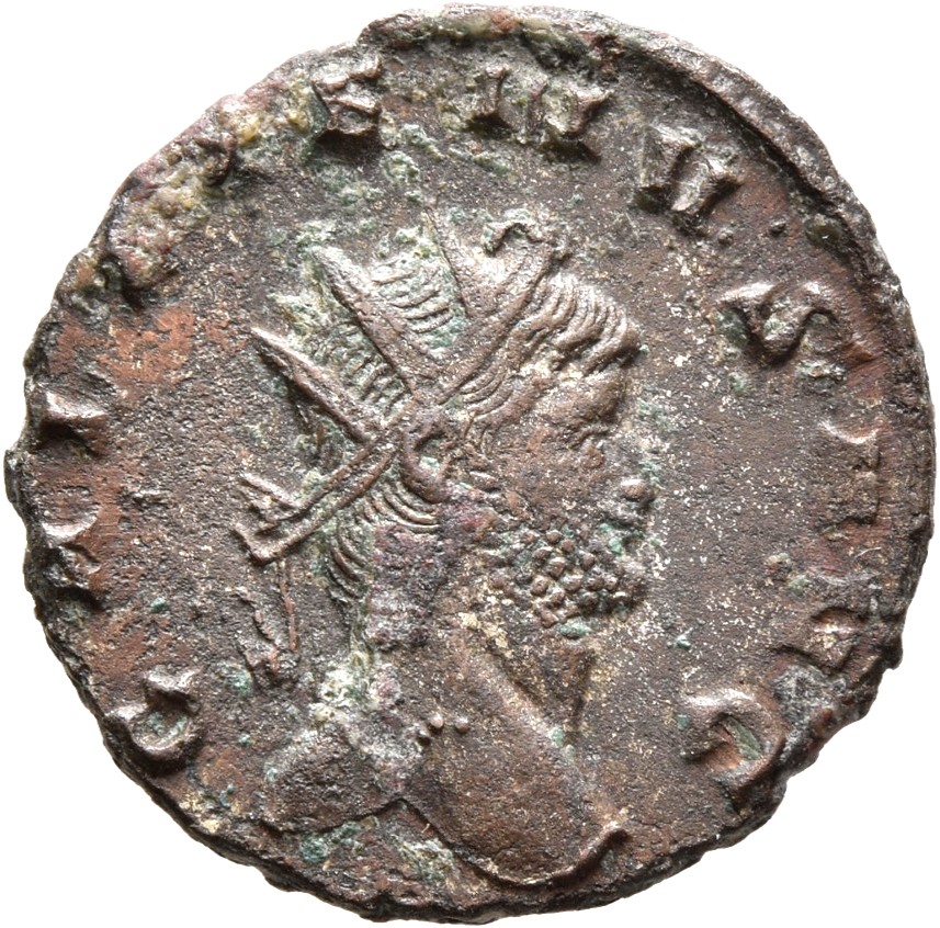 RIC V Gallienus 210k: Subtype 2 Gallienus obverse, Head of Gallienus, radiate, right