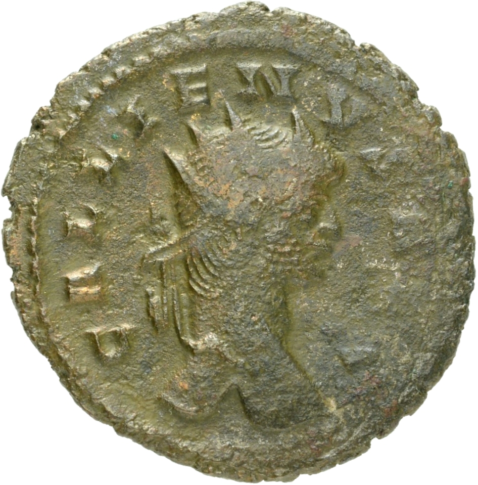 RIC V Gallienus 226k Gallienus obverse, Head of Gallienus, radiate, right