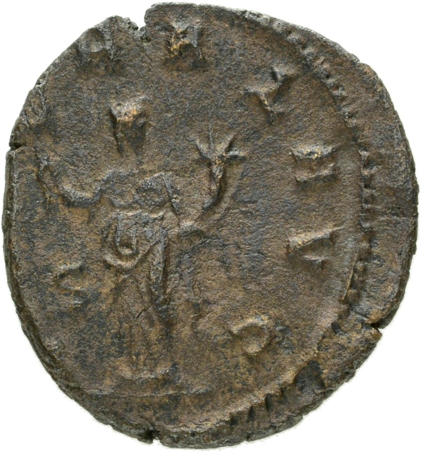 RIC V Gallienus 227kB: Subtype 2 Gallienus reverse, Liberalitas, draped, standing left, holding tessera in right hand and ...
