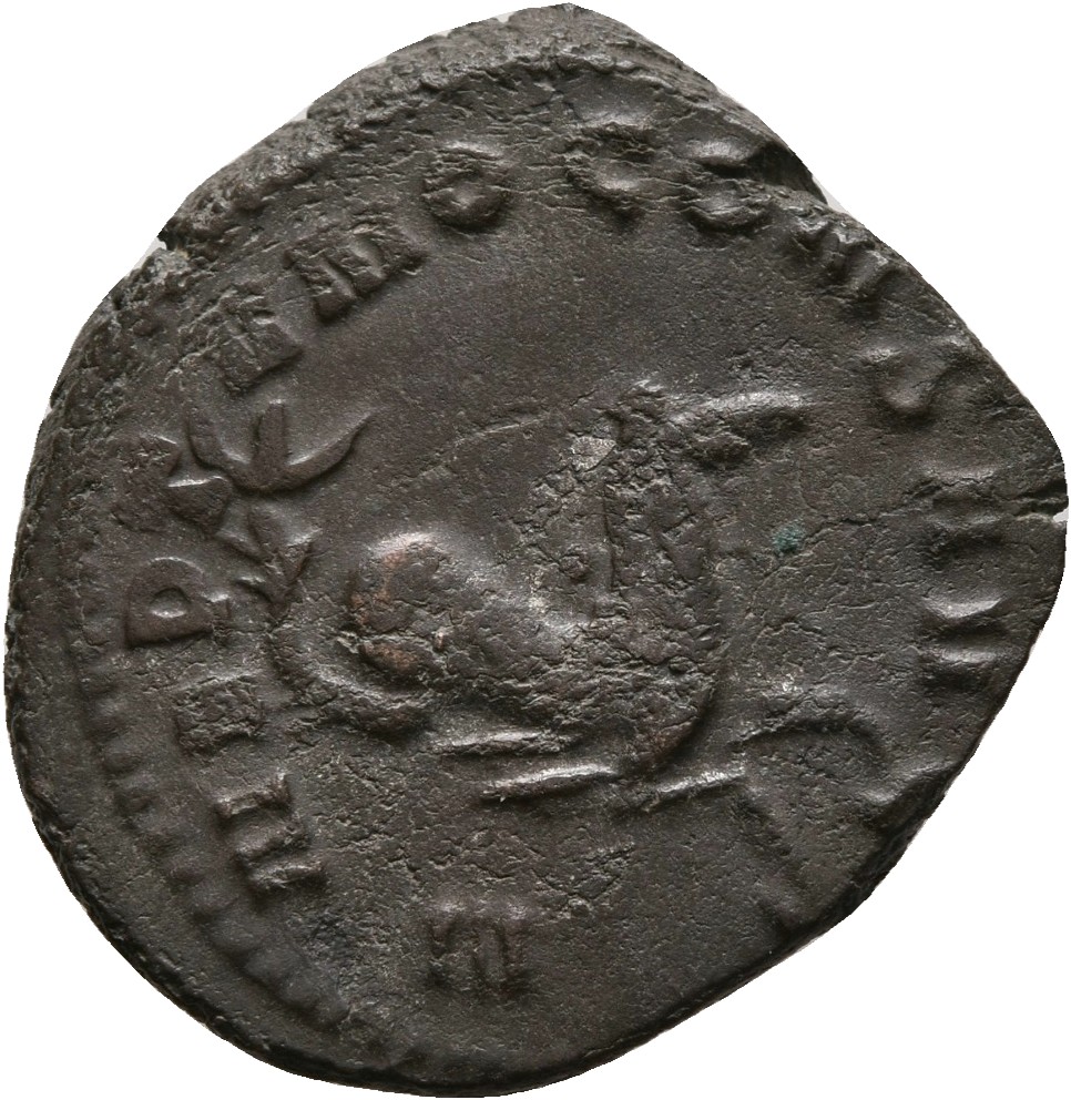 RIC V Gallienus 245k: Subtype 4 Gallienus reverse, Hippocamp or capricorn, right