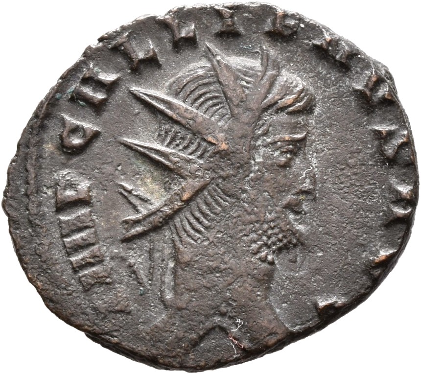 RIC V Gallienus 252: Subtype 2 Gallienus obverse, Head of Gallienus, radiate, right