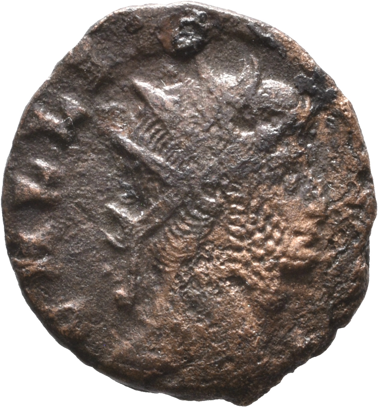 RIC V Gallienus 267k Gallienus obverse, Head of Gallienus, radiate, right