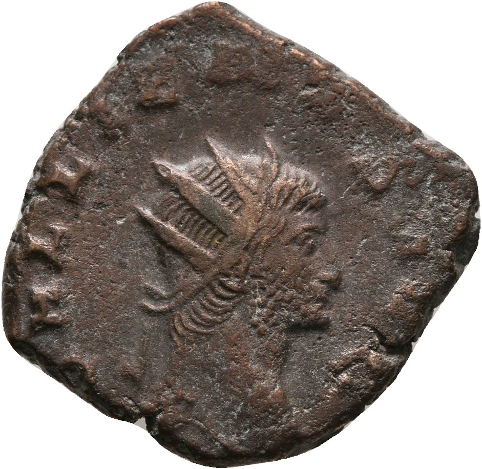 RIC V Gallienus 280k Gallienus obverse, Head of Gallienus, radiate, right