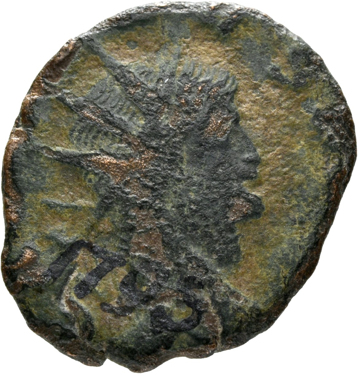 RIC V Gallienus 283 Gallienus obverse, Kopf des Gallienus mit Strahlenkrone n.r.
