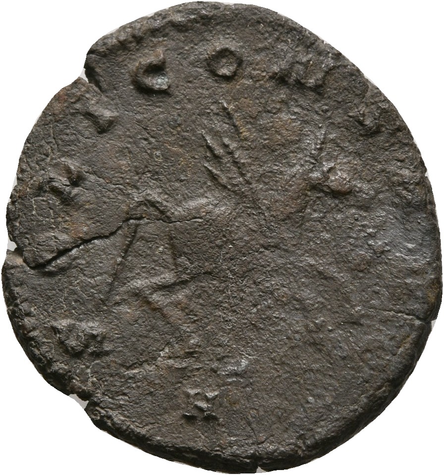 RIC V Gallienus 283k: Subtype 3 Gallienus reverse, Pegasus, right, springing heaven-ward