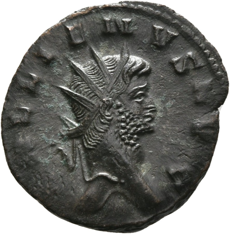 RIC V Gallienus 287 Gallienus obverse, Head of Gallienus, radiate, right