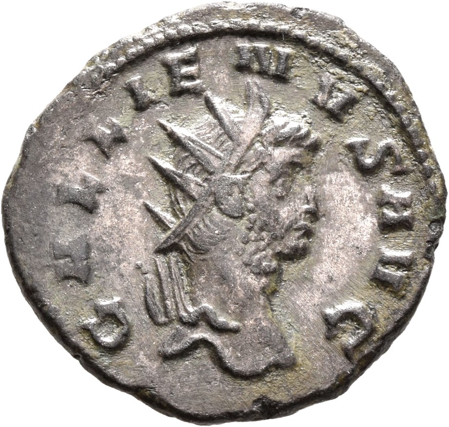 RIC V Gallienus 297k: Subtype 1 Gallienus obverse, Head of Gallienus, radiate, right