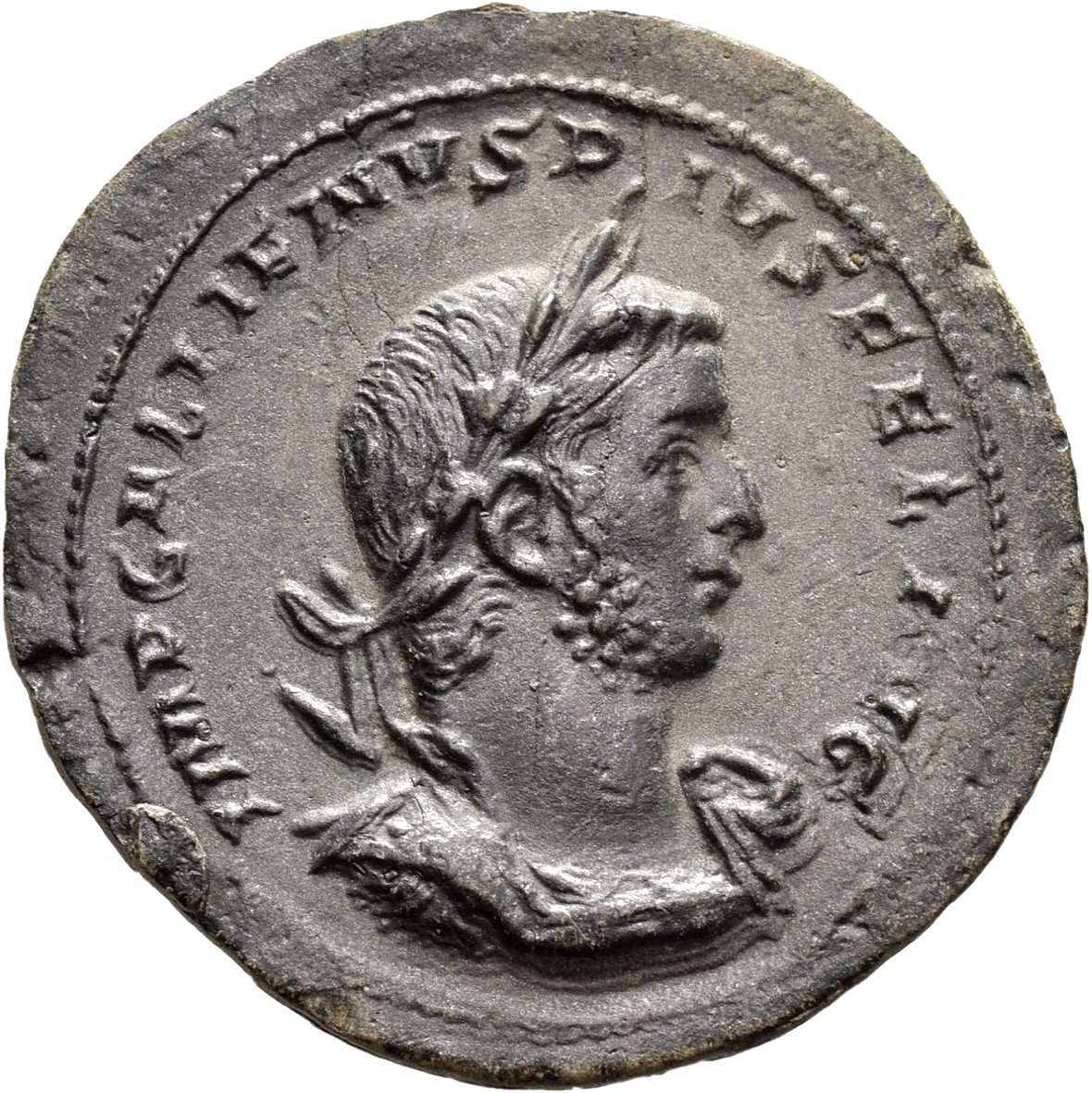 RIC V Gallienus 3 Gallienus obverse, Head of Gallienus, laureate, right