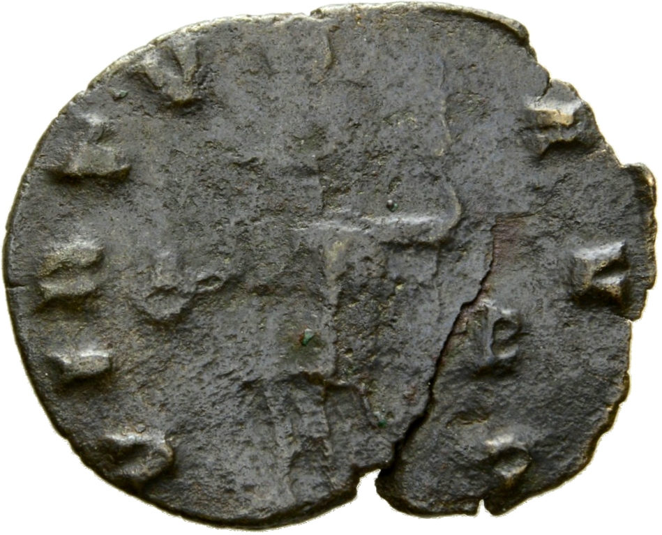 RIC V Gallienus 317k: Subtype 2 Gallienus reverse, Mars, helmeted, in military attire, standing left, holding globe in rig...