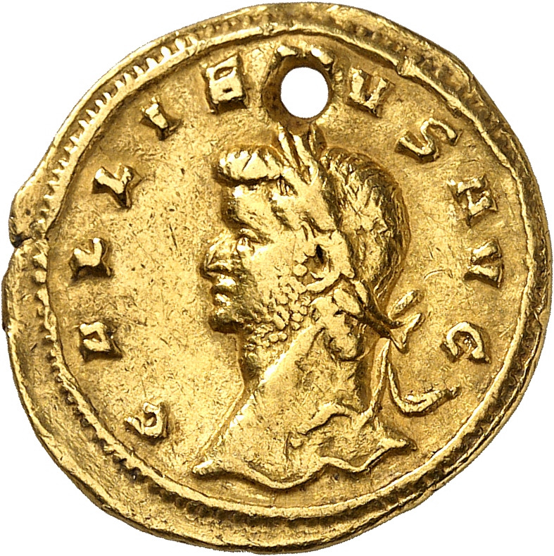 RIC V Gallienus 41(a) Gallienus obverse, Head of Gallienus, laureate, left