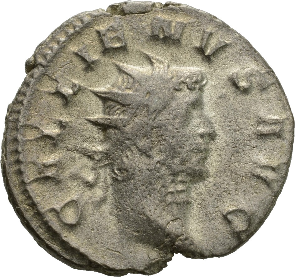 RIC V Gallienus 468 Gallienus obverse, Head of Gallienus, radiate, right