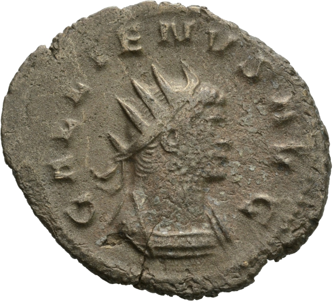 RIC V Gallienus 484fB: Subtype 1 Gallienus obverse, Bust of Gallienus, radiate, cuirassed, right