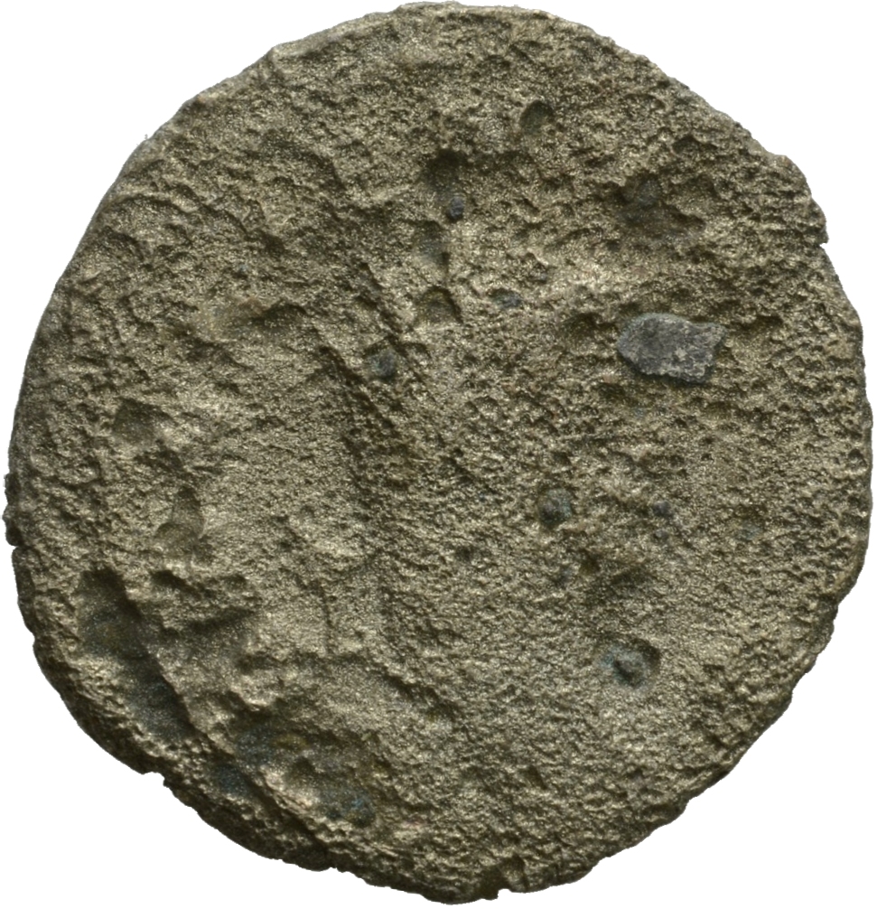 Gallienus obverse — Head of Gallienus, radiate, right