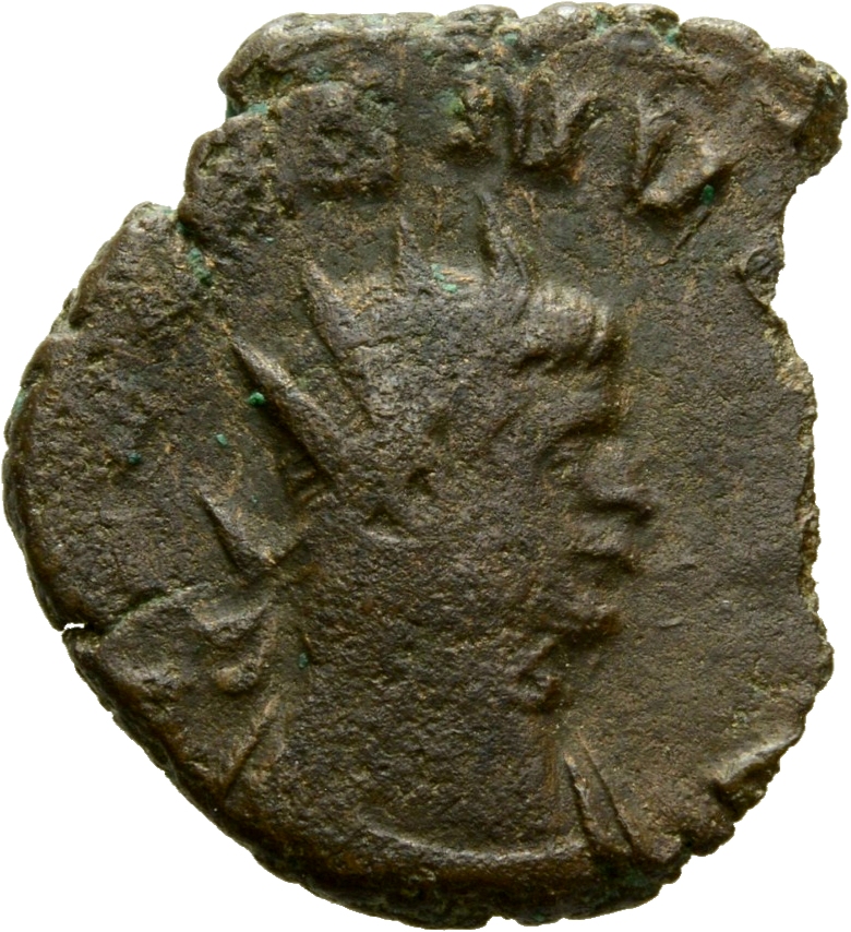 RIC V Gallienus 489 Gallienus obverse, Drapierte Panzerbüste des Gallienus mit Strahlenkrone nach r.
