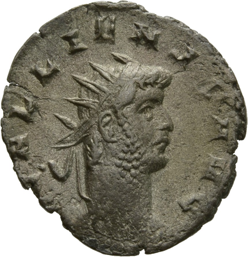 RIC V Gallienus 489k Gallienus obverse, Head of Gallienus, radiate, right