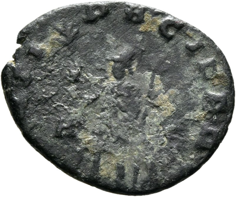 RIC V Gallienus 492 Gallienus reverse, Mars, helmeted, in military attire, walking left, holding olive-branch in right han...
