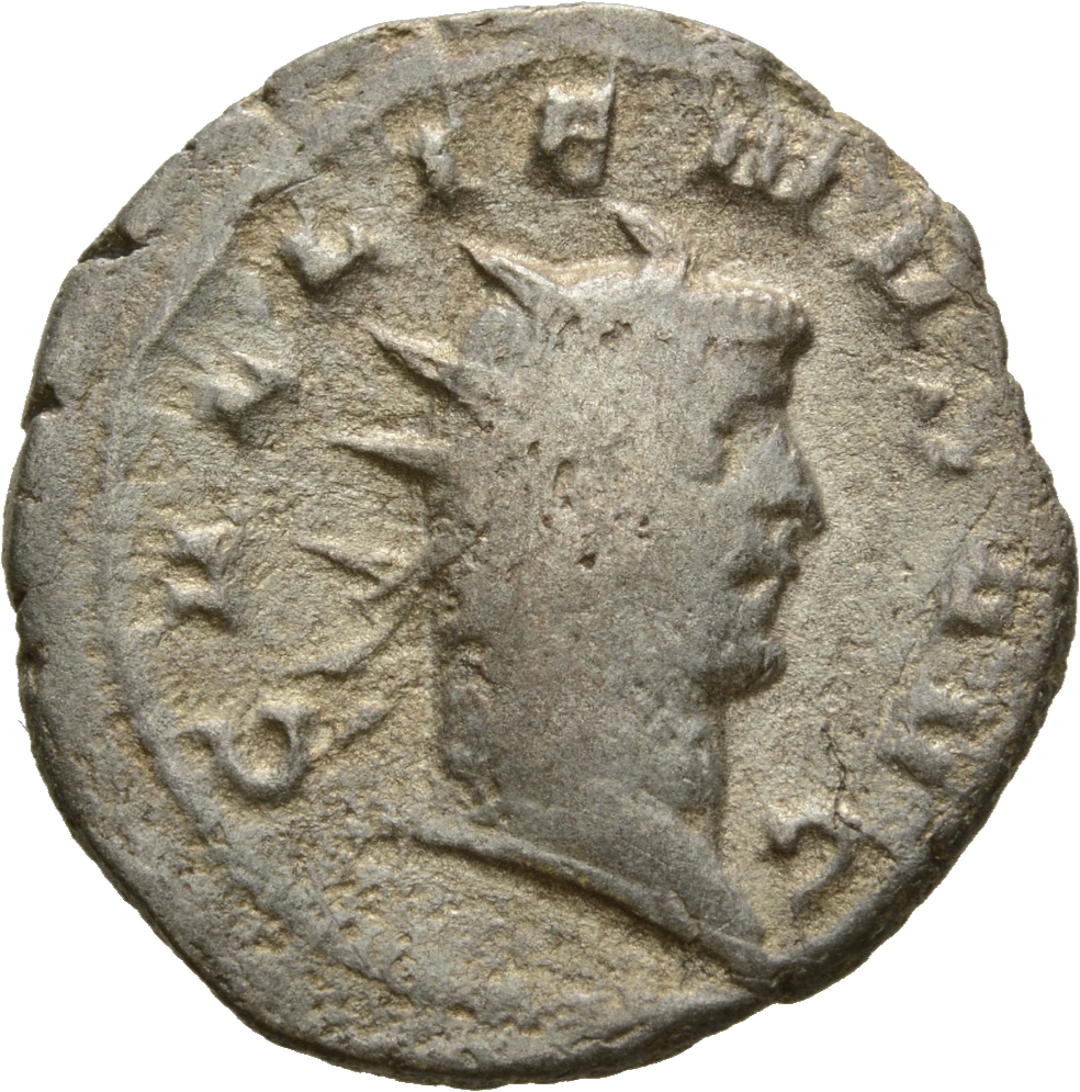RIC V Gallienus 495 Gallienus obverse, Kopf des Gallienus mit Strahlenkrone nach r.
