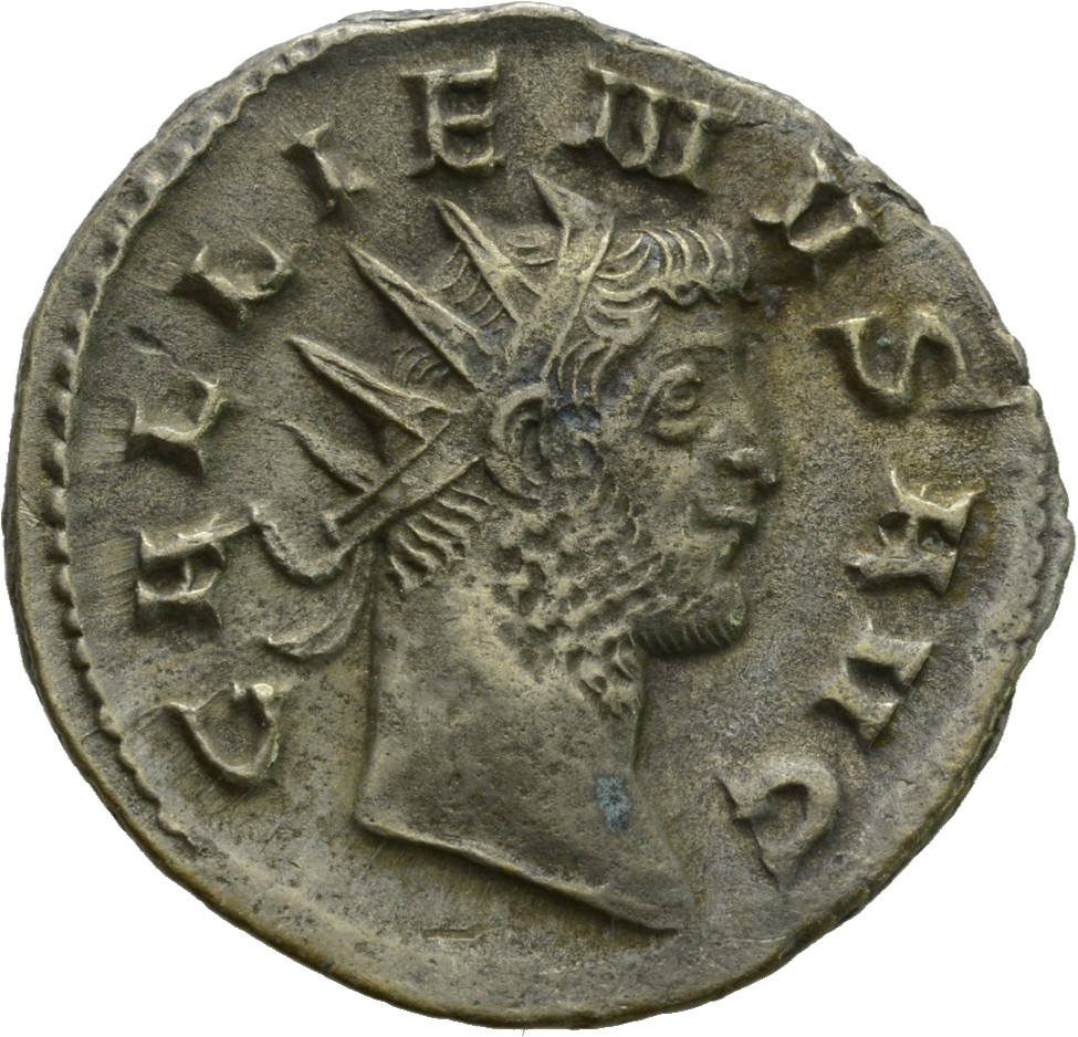 RIC V Gallienus 495k: Subtype 1 Gallienus obverse, Head of Gallienus, radiate, right