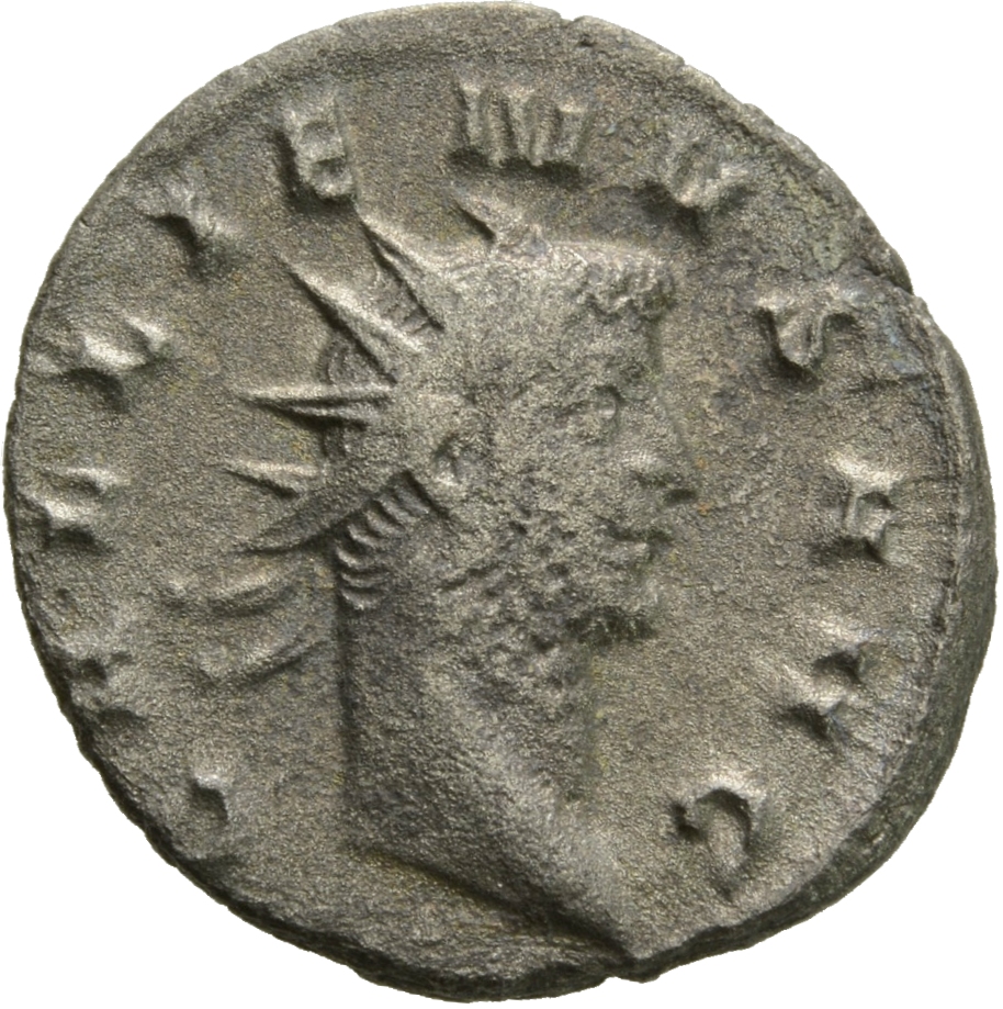 Gallienus obverse — Head of Gallienus, radiate, right