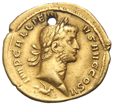 RIC V Gallienus 5 Gallienus obverse, Head of Gallienus, laureate, right