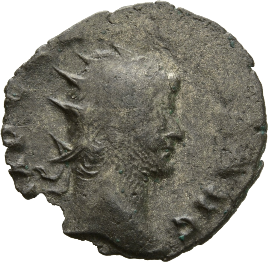 Gallienus obverse — Head of Gallienus, radiate, right