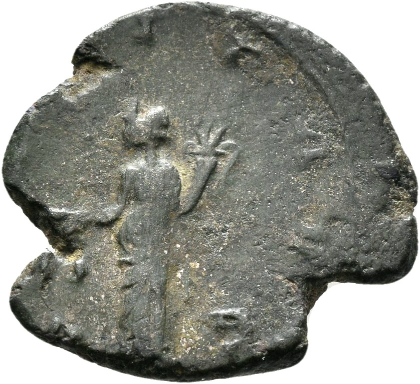 RIC V Gallienus 553 Gallienus reverse, Aequitas, draped, standing left, holding scales in right hand and cornucopiae in le...