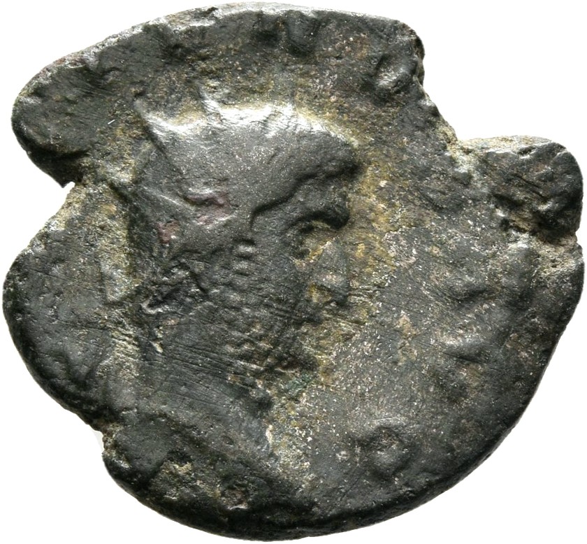RIC V Gallienus 553 Gallienus obverse, Kopf des Gallienus mit Strahlenkrone nach rechts