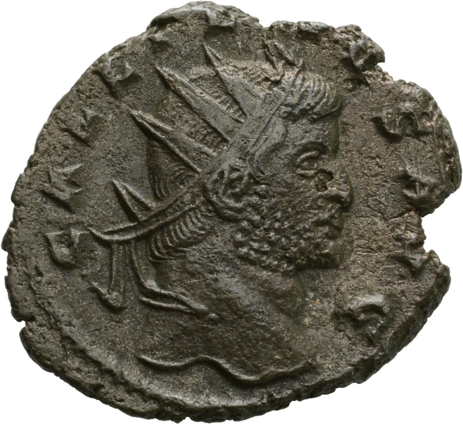 Gallienus obverse — Head of Gallienus, radiate, right