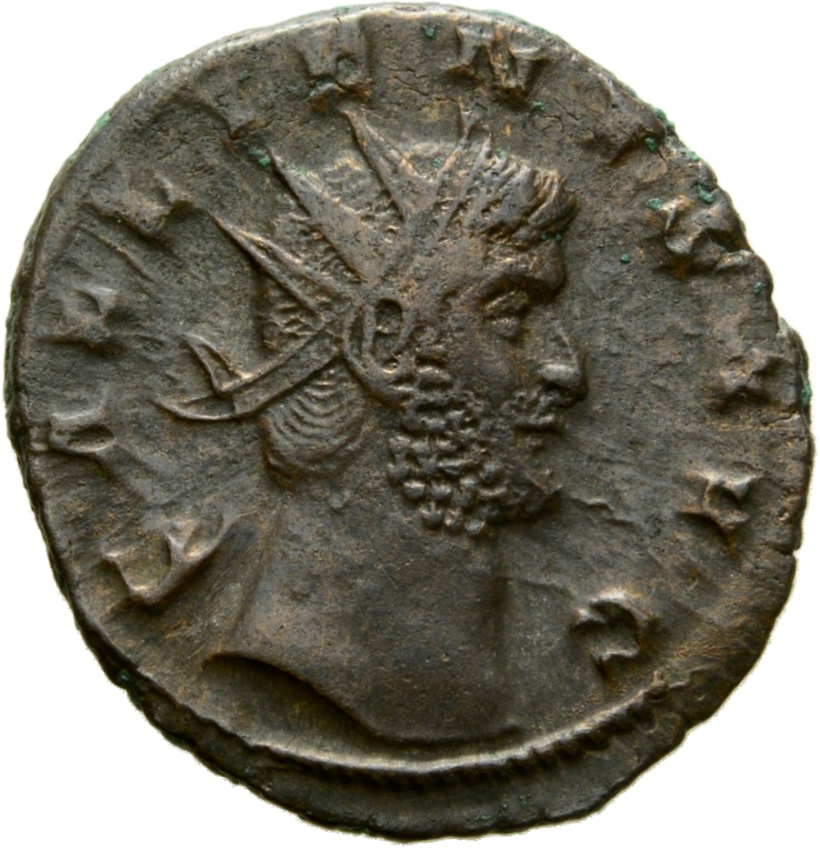RIC V Gallienus 580kA: Subtype 2 Gallienus obverse, Head of Gallienus, radiate, right