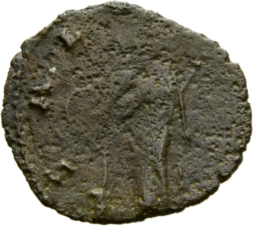 RIC V Gallienus 581k: Subtype 1 Gallienus reverse, Salus, draped, standing left, feeding out of patera in right hand serpe...