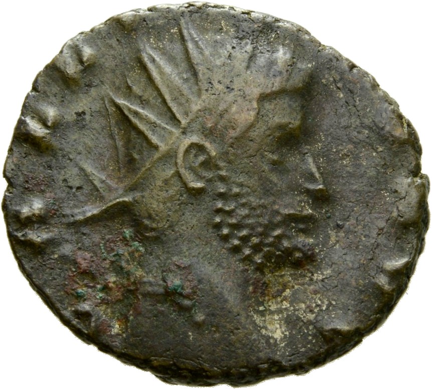 Gallienus obverse — Head of Gallienus, radiate, right