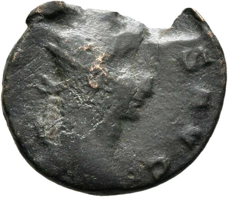 RIC V Gallienus 585 Gallienus obverse, Kopf/nackte Büste des Gallienus n. r., mit Strahlenkrone.