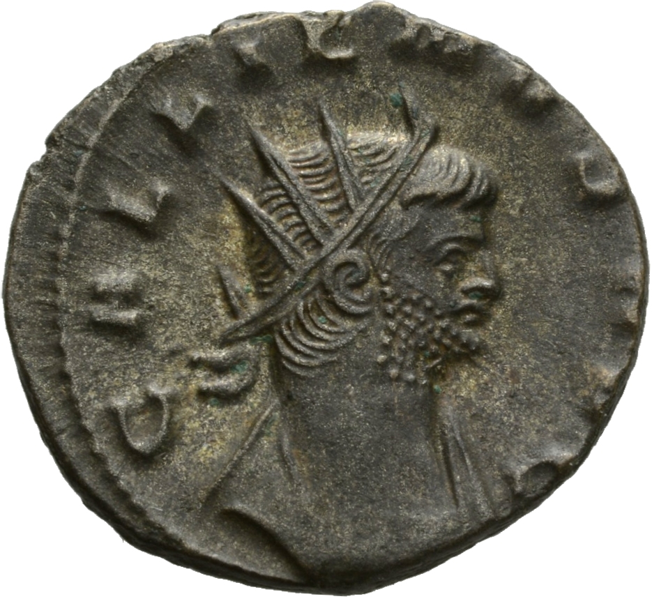 RIC V Gallienus 585fA Gallienus obverse, Bust of Gallienus, radiate, cuirassed, right