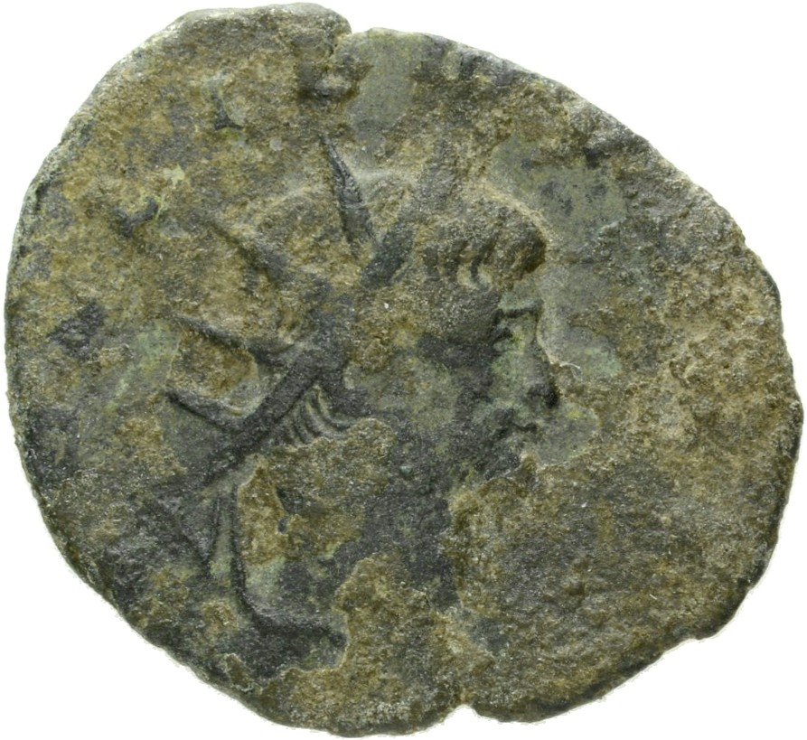 Gallienus obverse — Head of Gallienus, radiate, right
