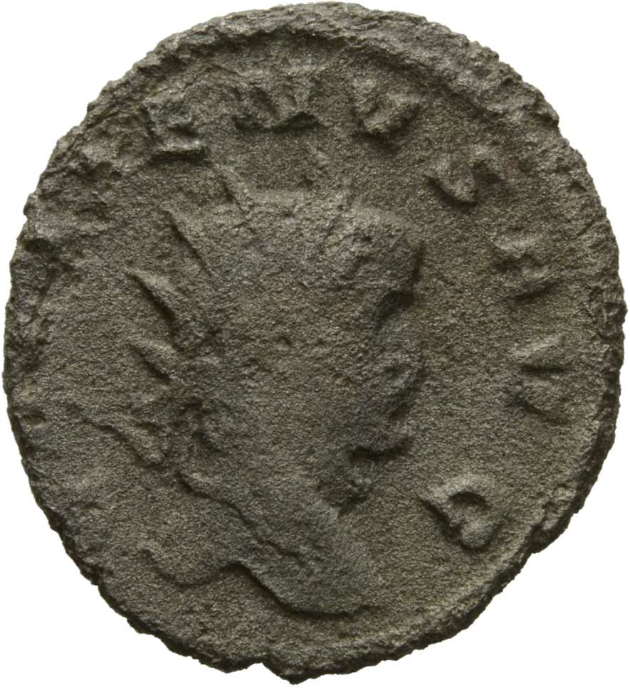 Gallienus obverse — Head of Gallienus, radiate, right