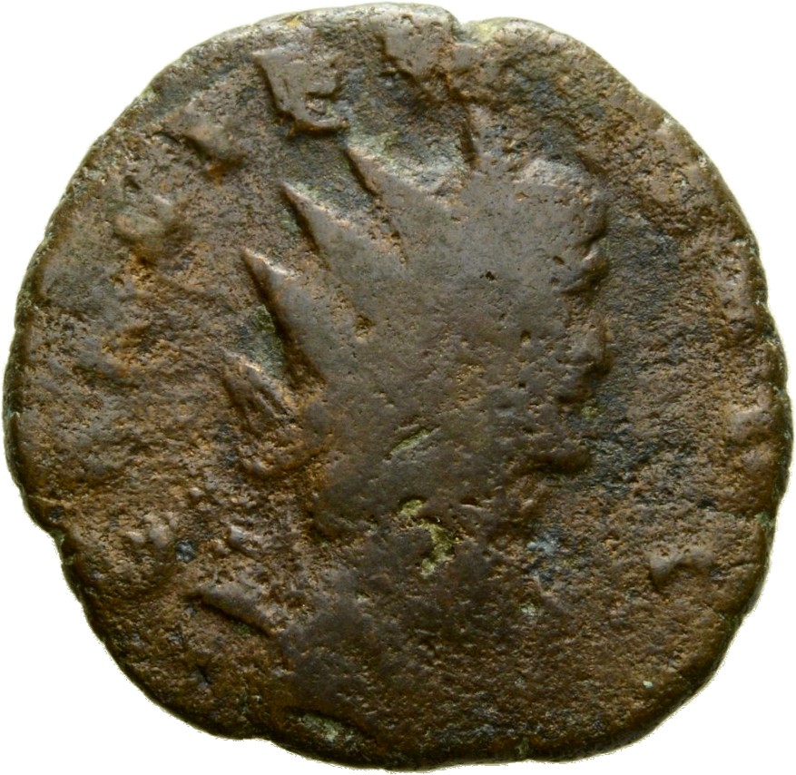 Gallienus obverse — Head of Gallienus, radiate, right