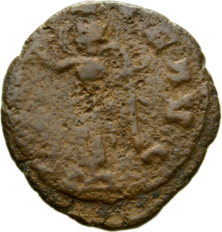 Gallienus reverse — Victory, winged, draped, standing left, holding wreath in right hand and palm in left hand