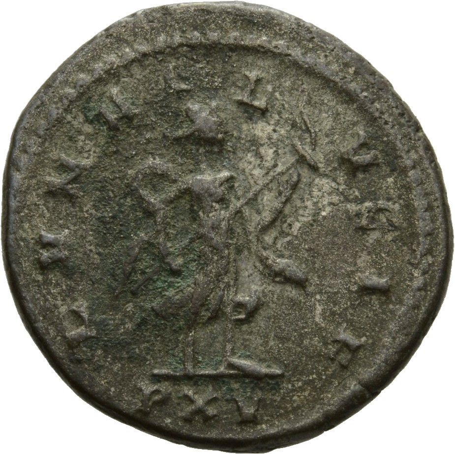 RIC V Gallienus 609f: Subtype 1 Gallienus reverse, Diana, draped, walking right, holding torch
