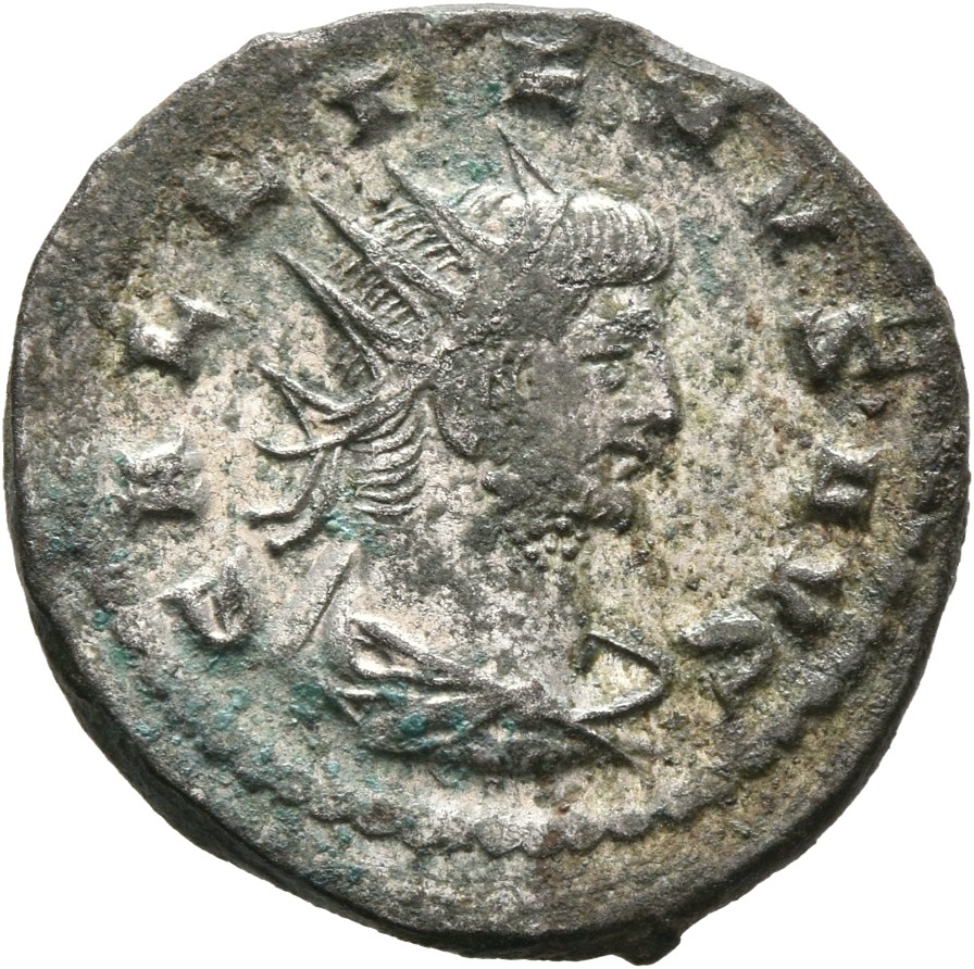 RIC V Gallienus 611a: Subtype 1 Gallienus obverse, Bust of Gallienus, radiate, draped, right
