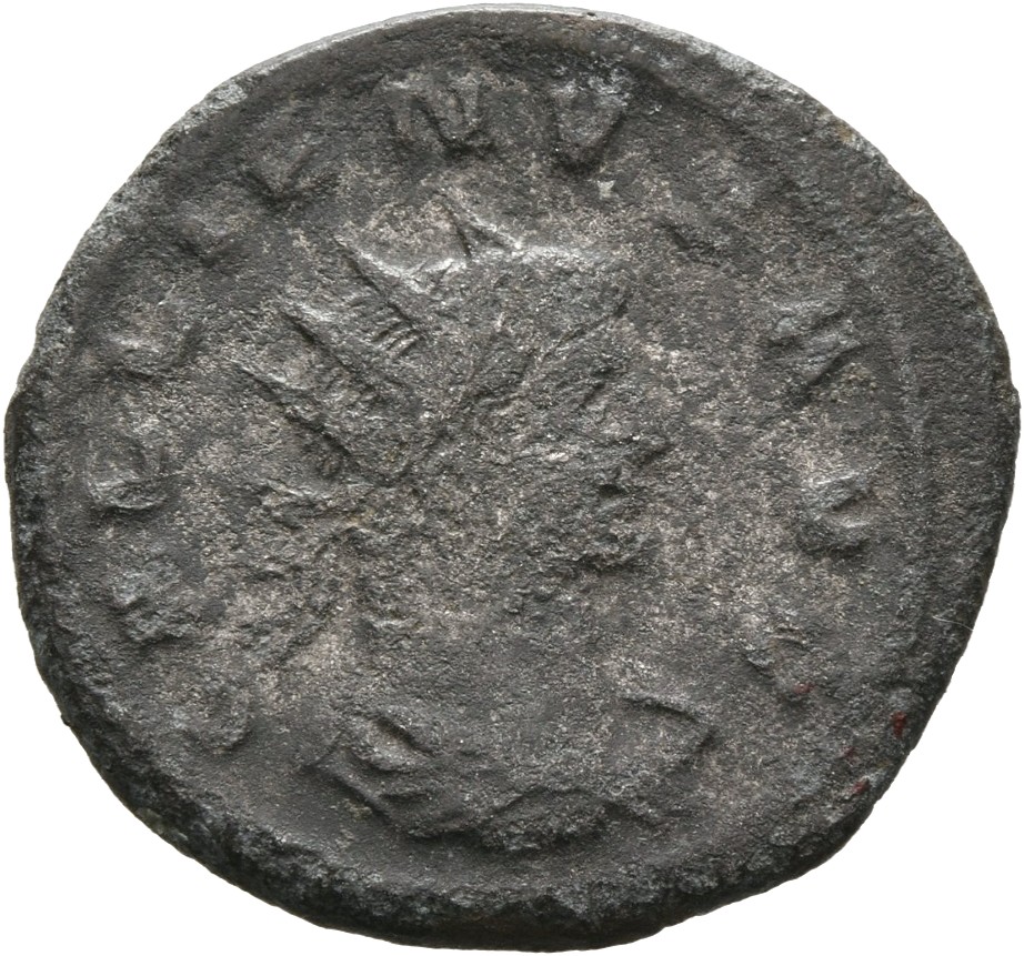 RIC V Gallienus 611a: Subtype 1 Gallienus obverse, Bust of Gallienus, radiate, draped, right