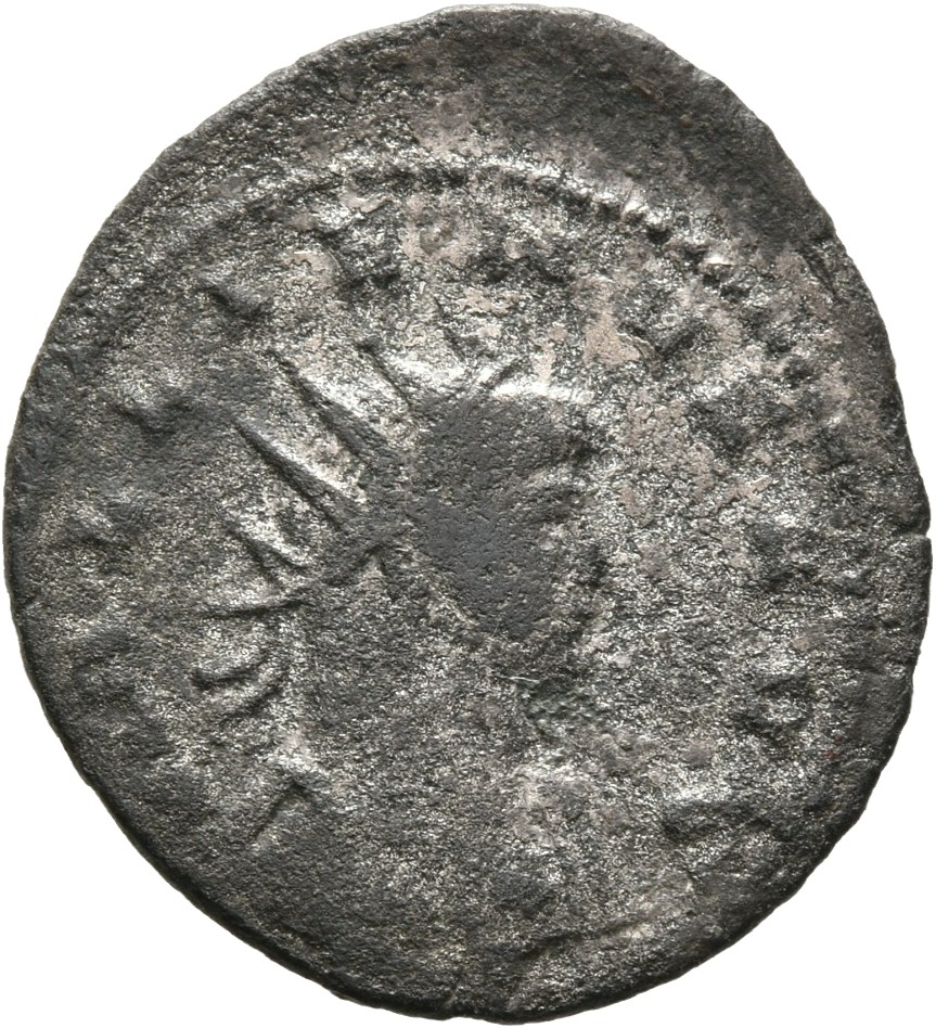 RIC V Gallienus 617a: Subtype 1 Gallienus obverse, Bust of Gallienus, radiate, draped, right