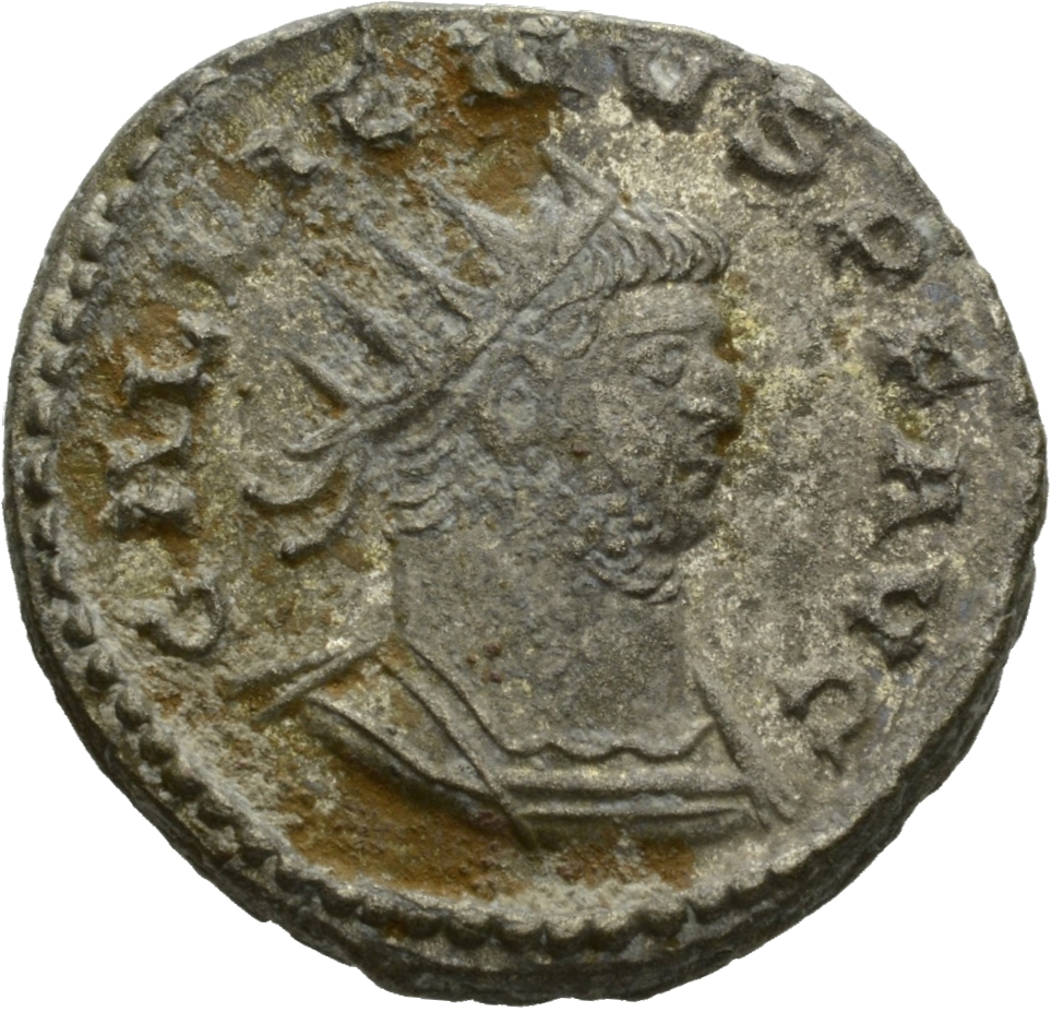 Gallienus obverse — Bust of Gallienus, radiate, cuirassed, right