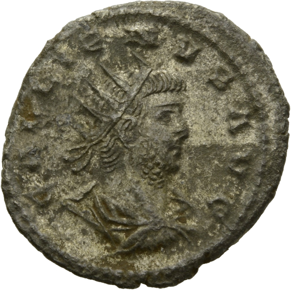 Gallienus obverse — Bust of Gallienus, radiate, draped, cuirassed, right