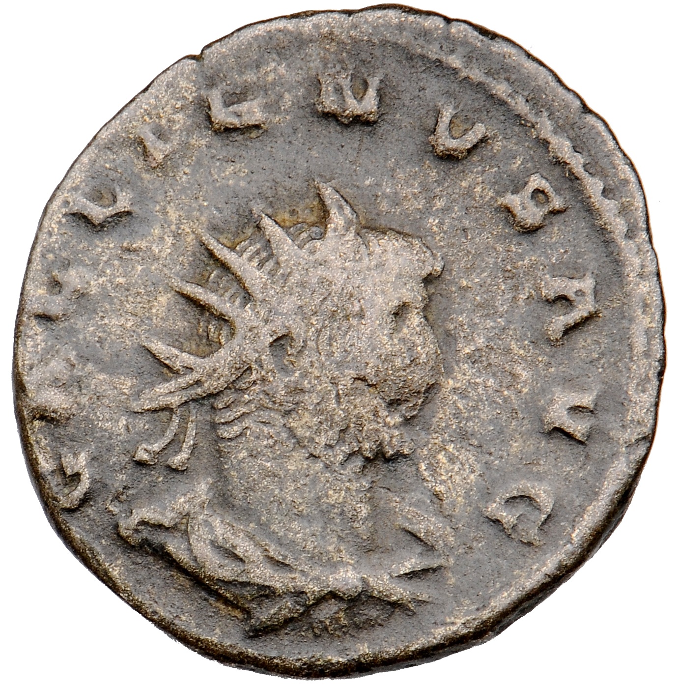 RIC V Gallienus 655aB: Subtype 2 Gallienus obverse, Bust of Gallienus, radiate, draped, right