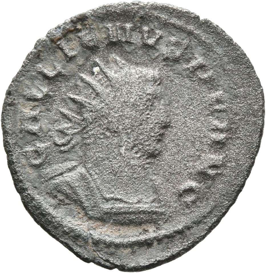 RIC V Gallienus 667: Subtype 1 Gallienus obverse, Bust of Gallienus, radiate, cuirassed, right